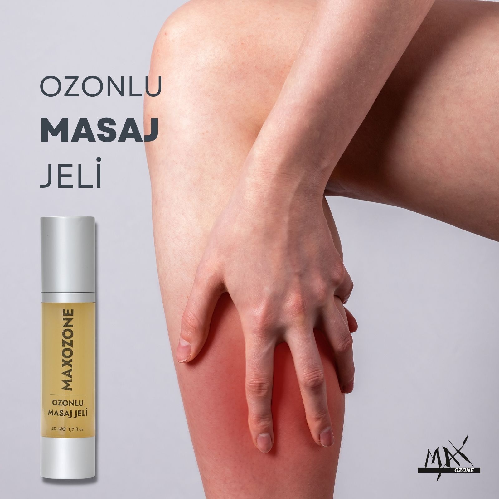 MaxOzone Ozonlu masaj jeli, ağrı giderici, 50ml
